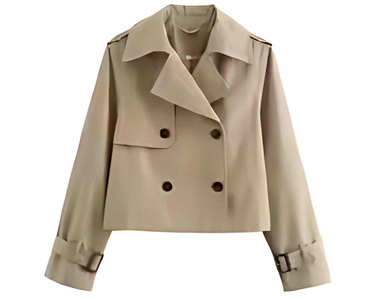 (BUY 1 GET 2) Vintage Cropped Trench Coat