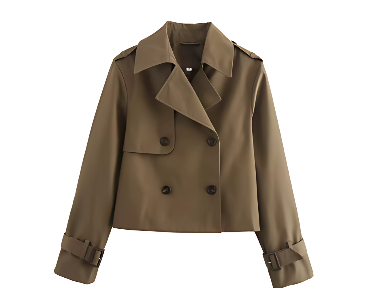 (BUY 1 GET 2) Vintage Cropped Trench Coat