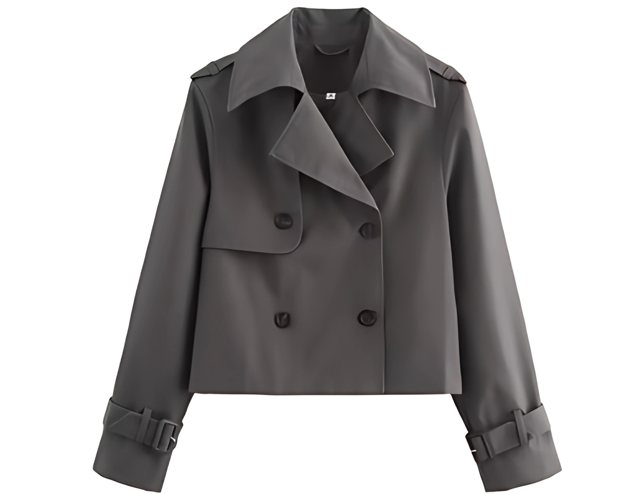 (BUY 1 GET 2) Vintage Cropped Trench Coat