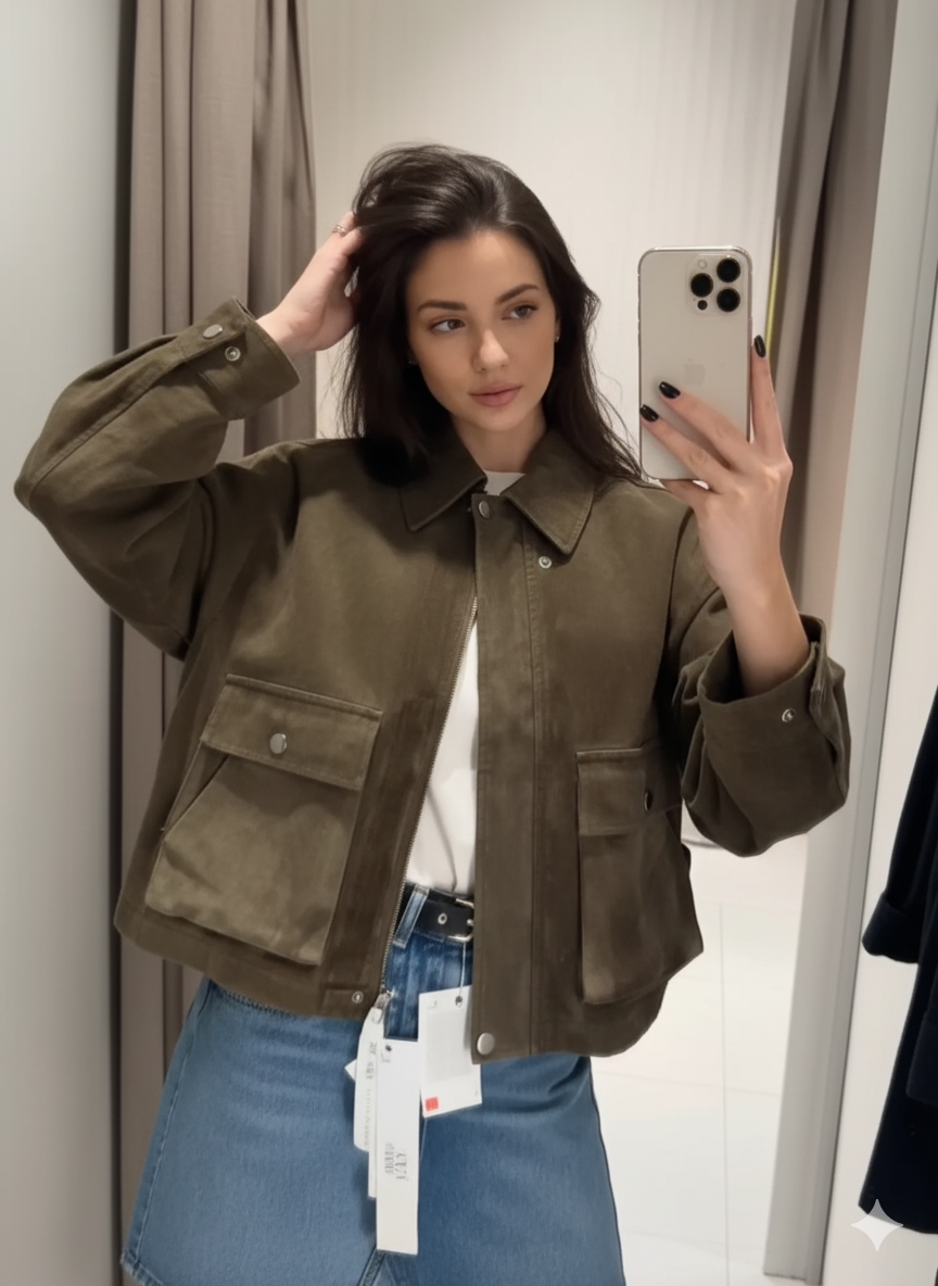 Army Green Oversized Utility Jacket